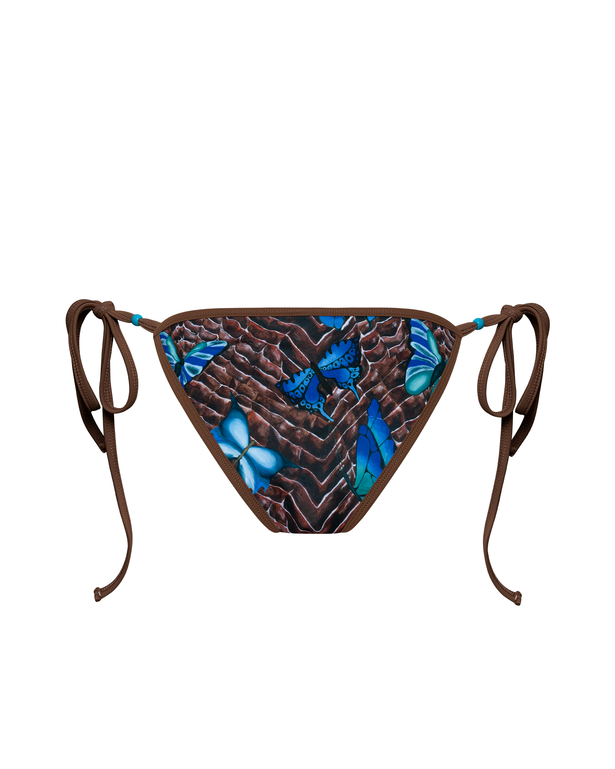 SNAKESKIN BUTTERFLY STRING BIKINI BOTTOM