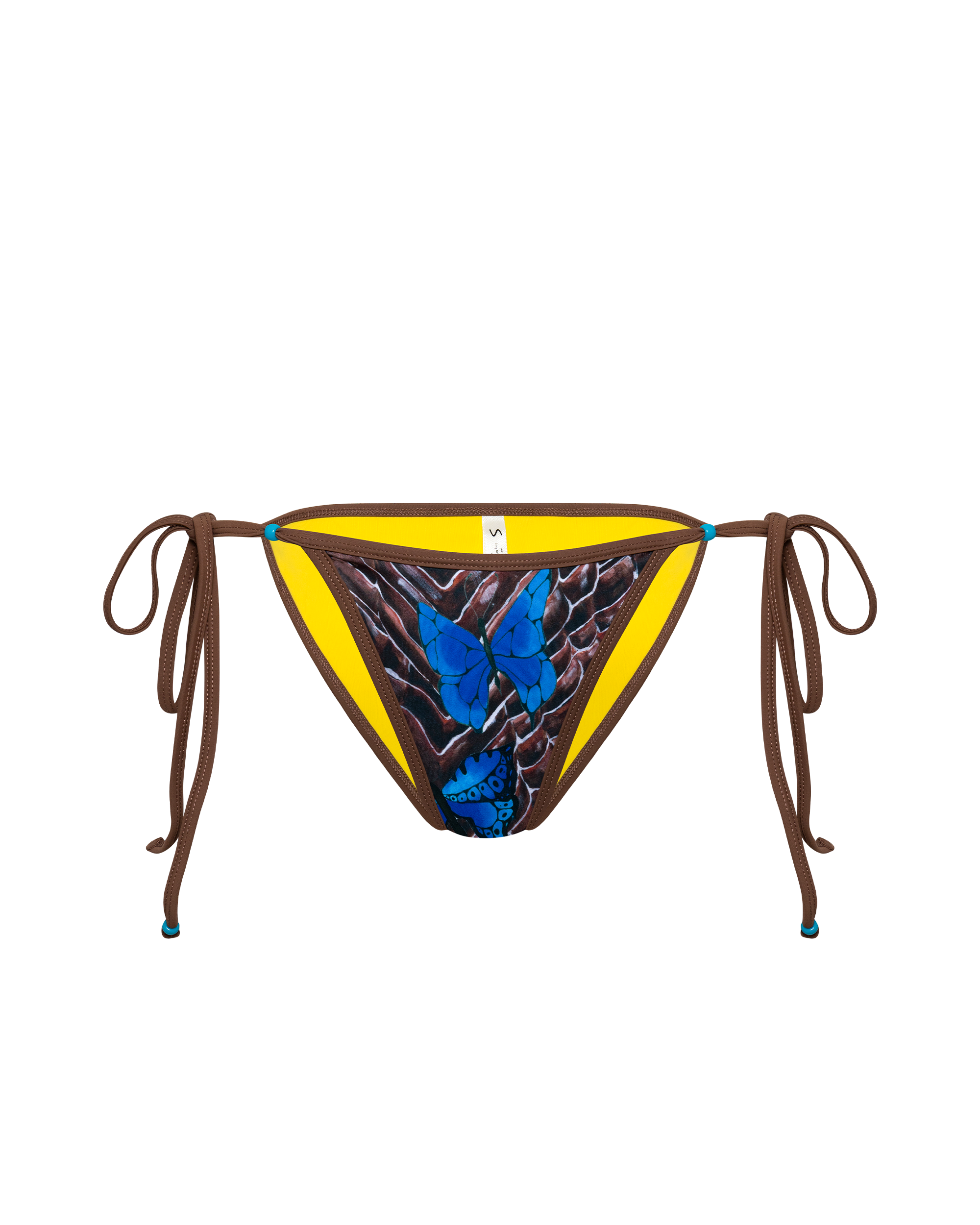SNAKESKIN BUTTERFLY STRING BIKINI BOTTOM