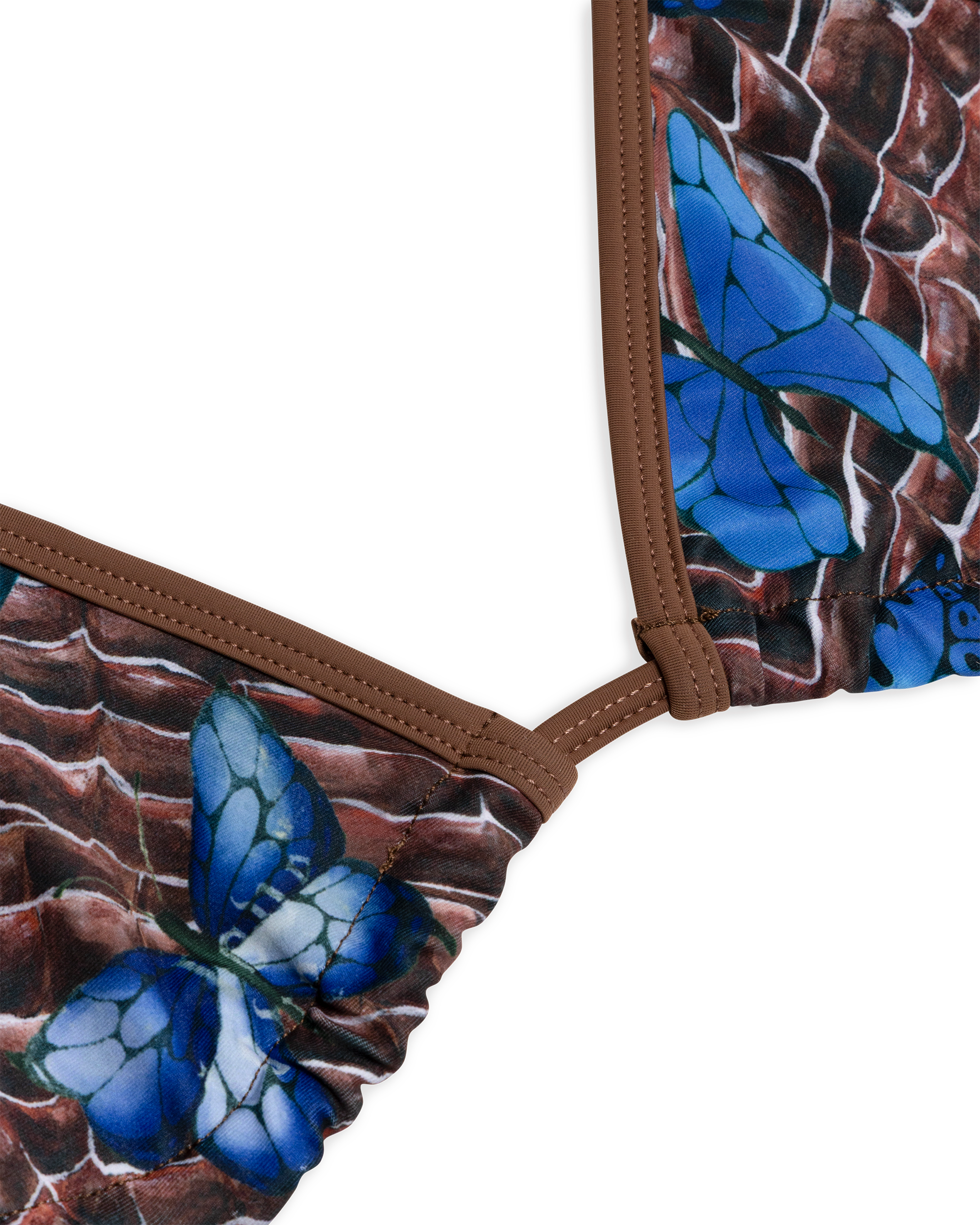 SNAKESKIN BUTTERFLY STRING BIKINI TOP