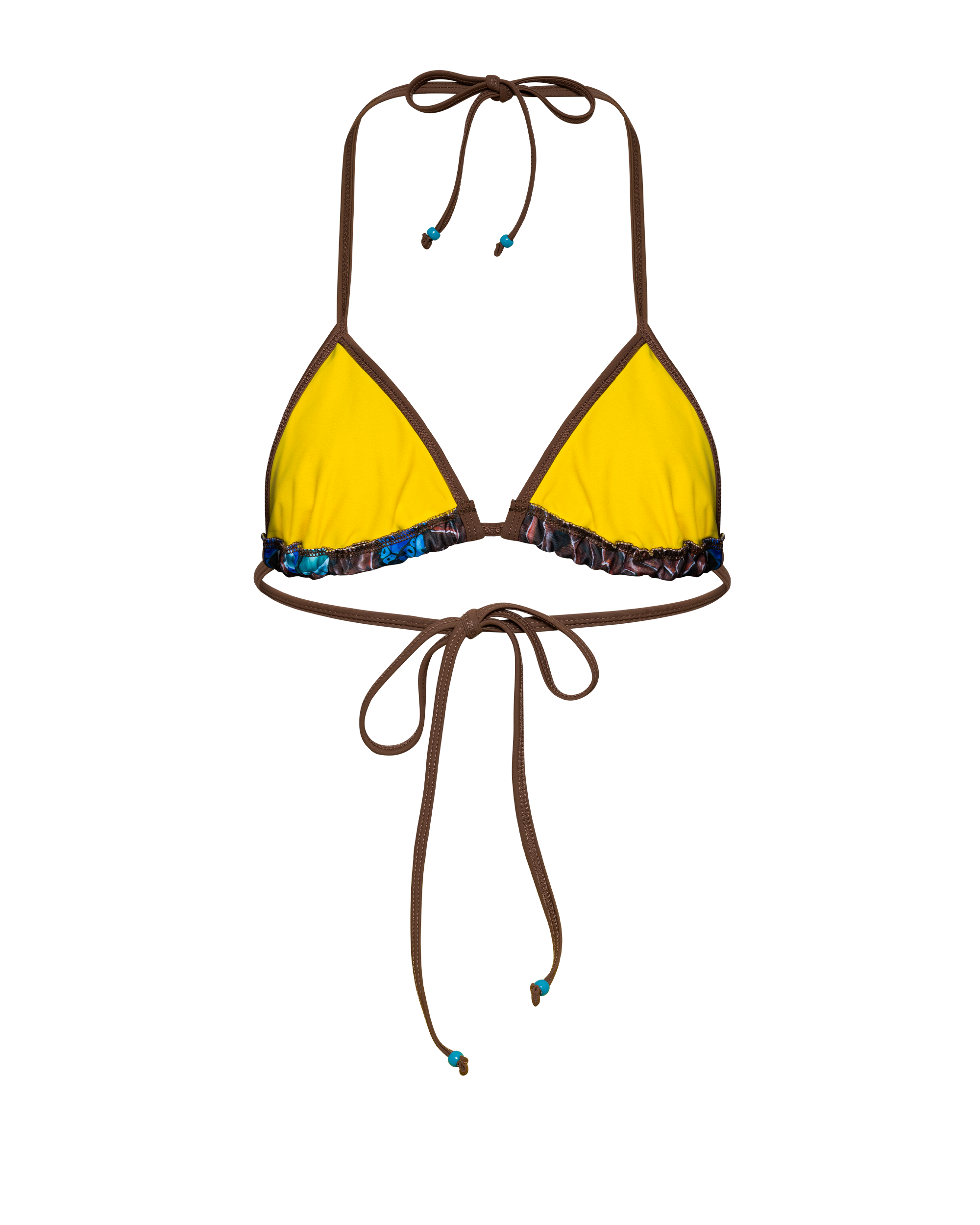 SNAKESKIN BUTTERFLY STRING BIKINI TOP