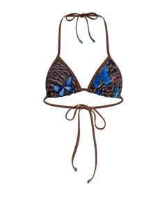 SNAKESKIN BUTTERFLY STRING BIKINI TOP