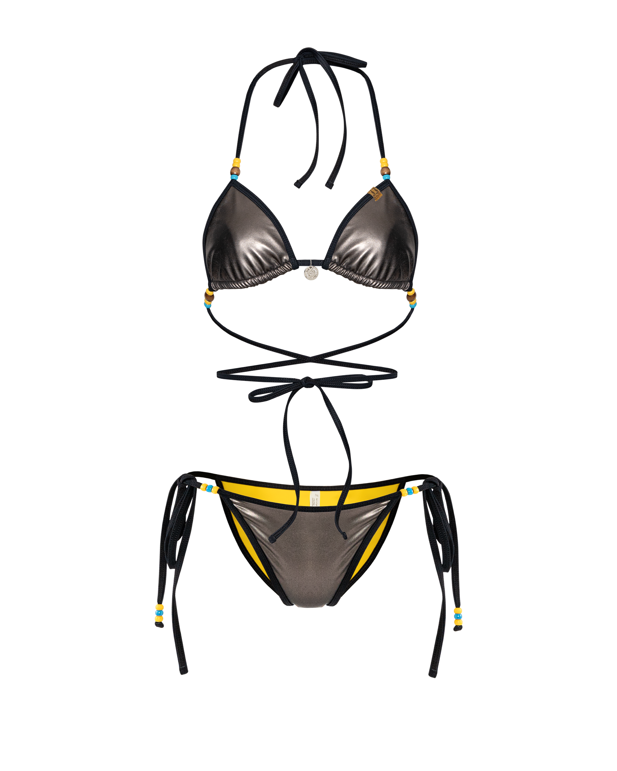 METALLIC SMOKE STRING BIKINI